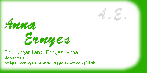 anna ernyes business card